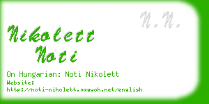 nikolett noti business card